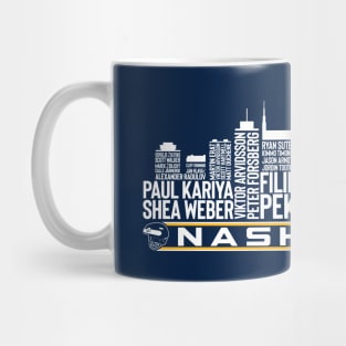 Nashville Hockey Team All Time Legends, Nashville City Skyline Mug